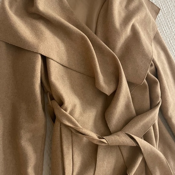 Beige Belted Coat - Picture 3 of 11